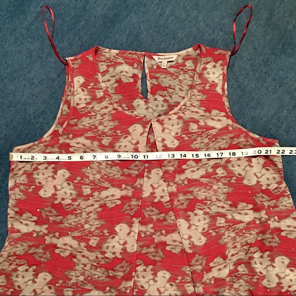 JUICY COUTURE Embellished Sleeveless Georgette Top—SIZE XL - Picture 8 of 11